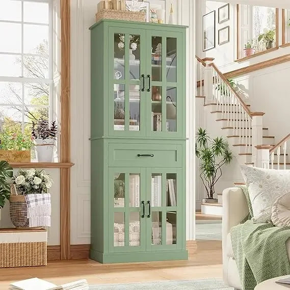 Kitchen Cabinet Glass Doors Drawers Adjustable Shelves