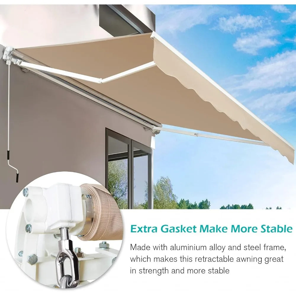 Awning Retractable Patio Canopy For Outdoor Shade Protection
