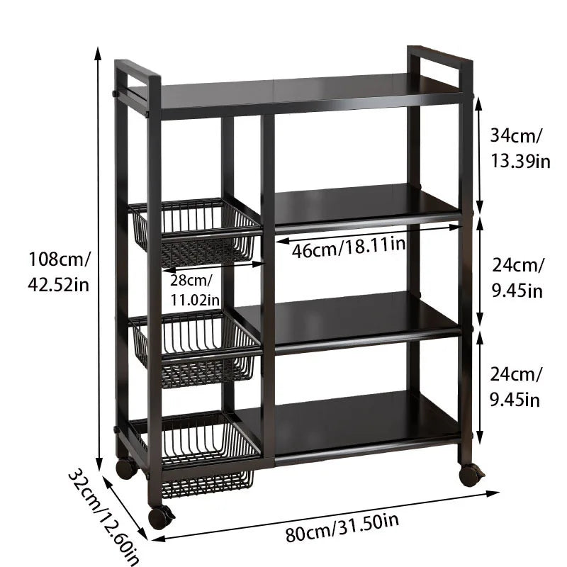Cabinet Storage Rack 4-Tier Organizer For Kitchen Essentials