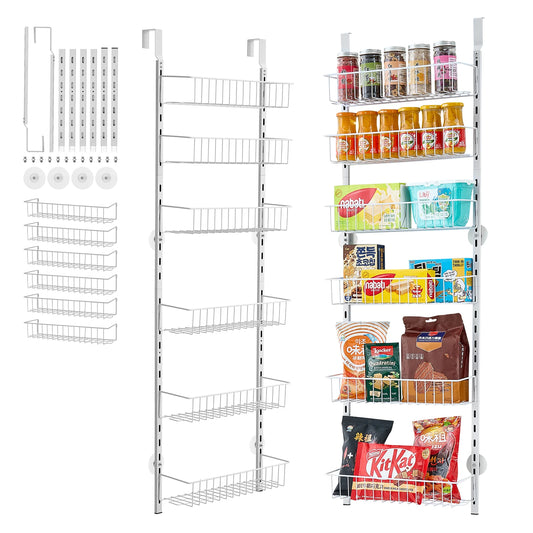 Over The Door Pantry Organizer Heavy-Duty Steel Storage