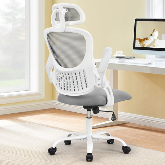 JHK Mesh Ergonomic Office Chair With Flip Up Armrests