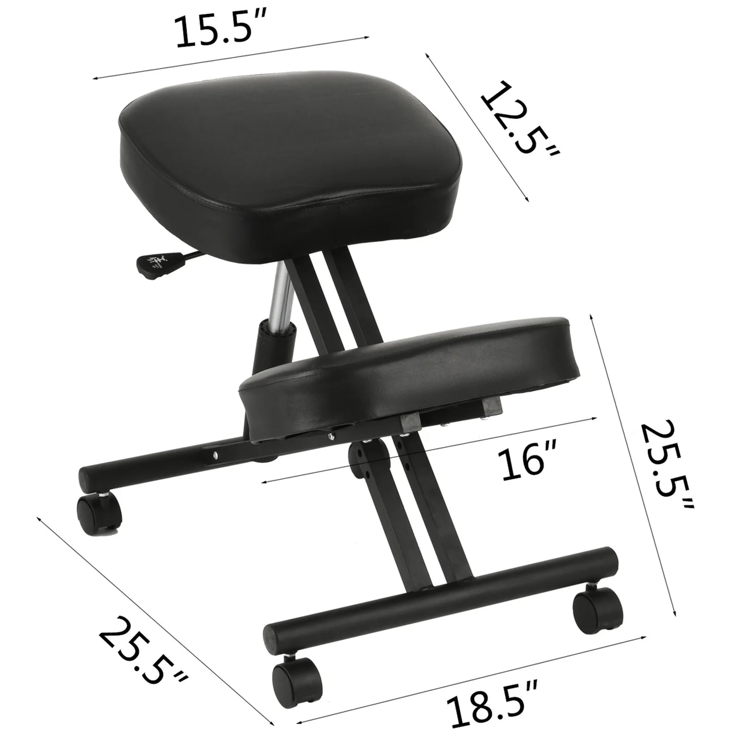 SucceBuy Kneeling Chair Wood With Thick Cushion For Home Office