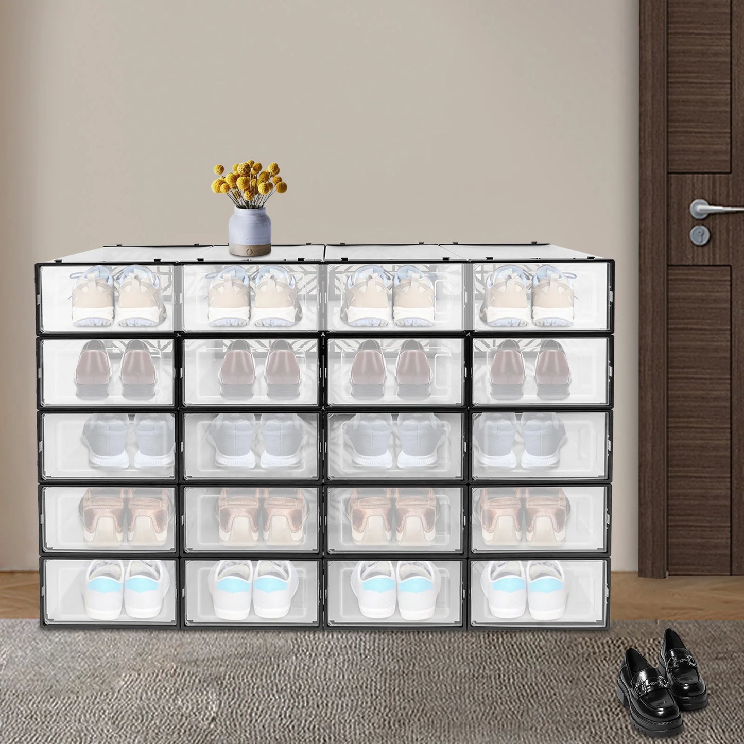 Shoe Storage Box Transparent PP Plastic Organizer