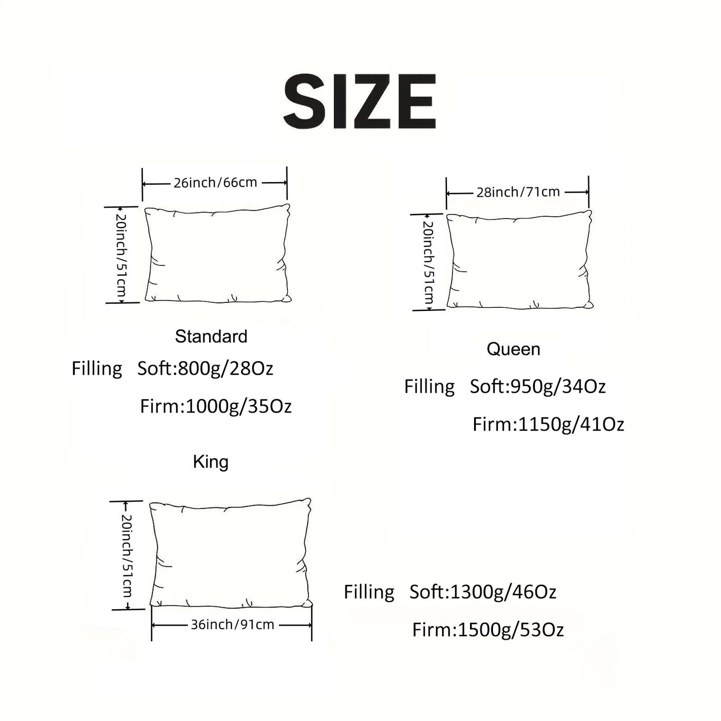 Pillows Duck Feathers And Down Fill 90/10 100% Cotton Cover