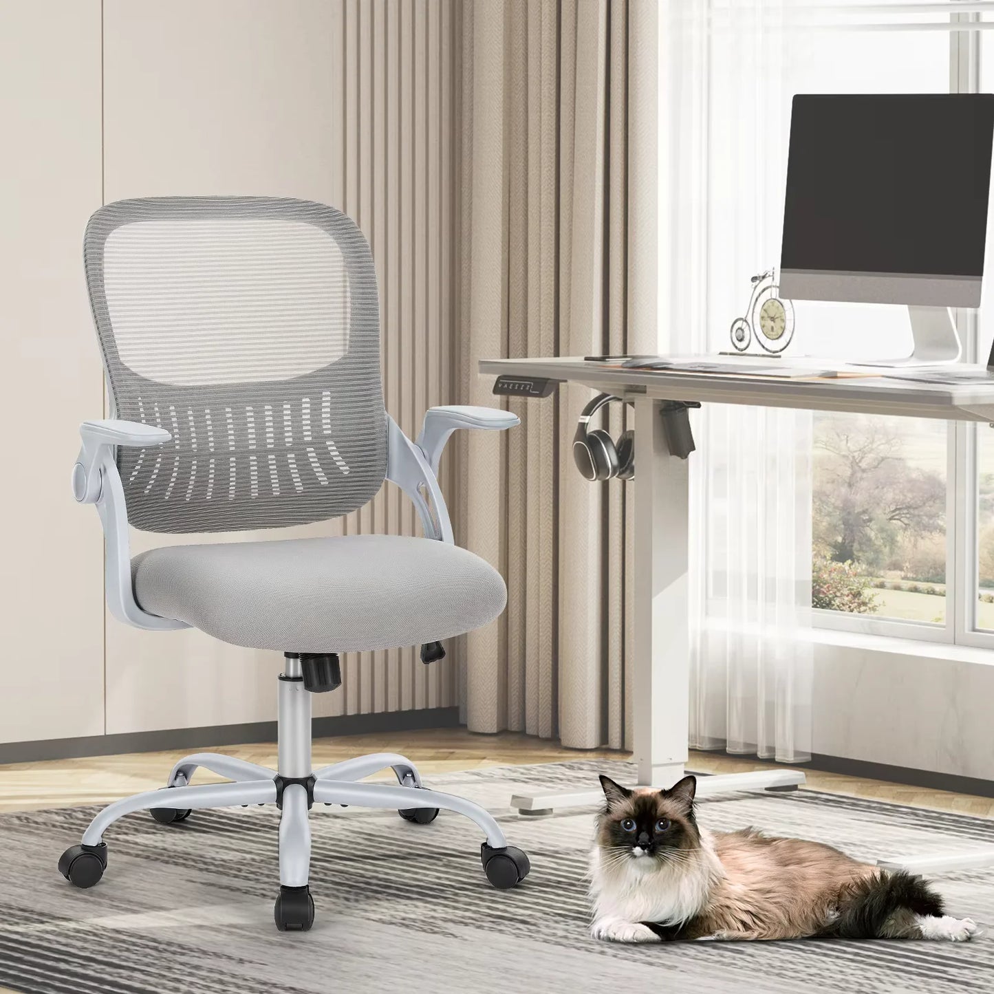 JHK Office Chair Ergonomic Mesh Backrest Adjustable Height