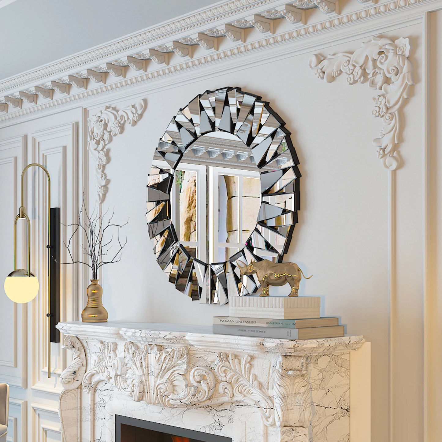 Wall Mirror Sunburst Design