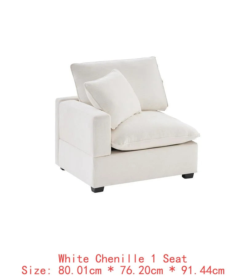 CN Sichuan Sofa UShape 7Seat Chenille Modular Sectional