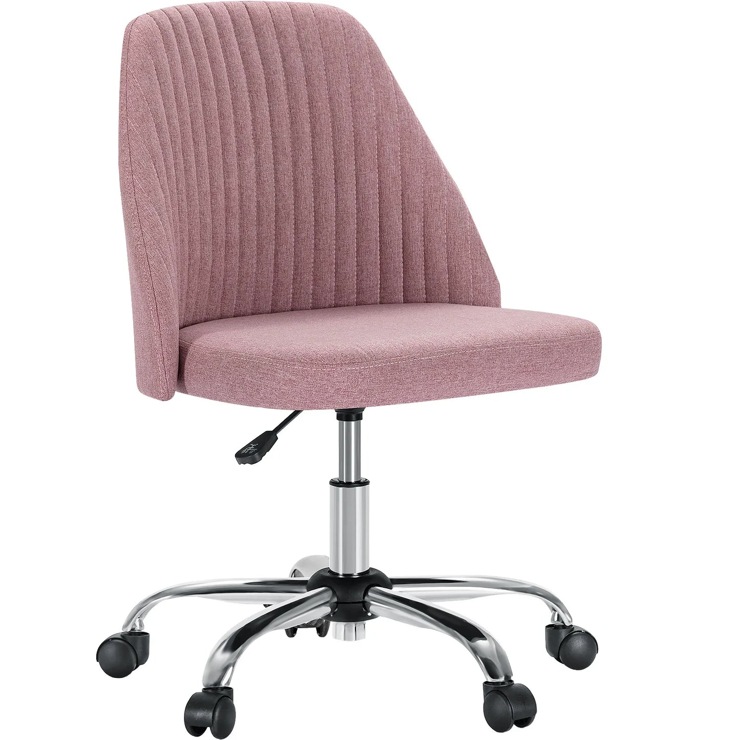 JHK Armless Desk Office Chair With Fabric Back Swivel