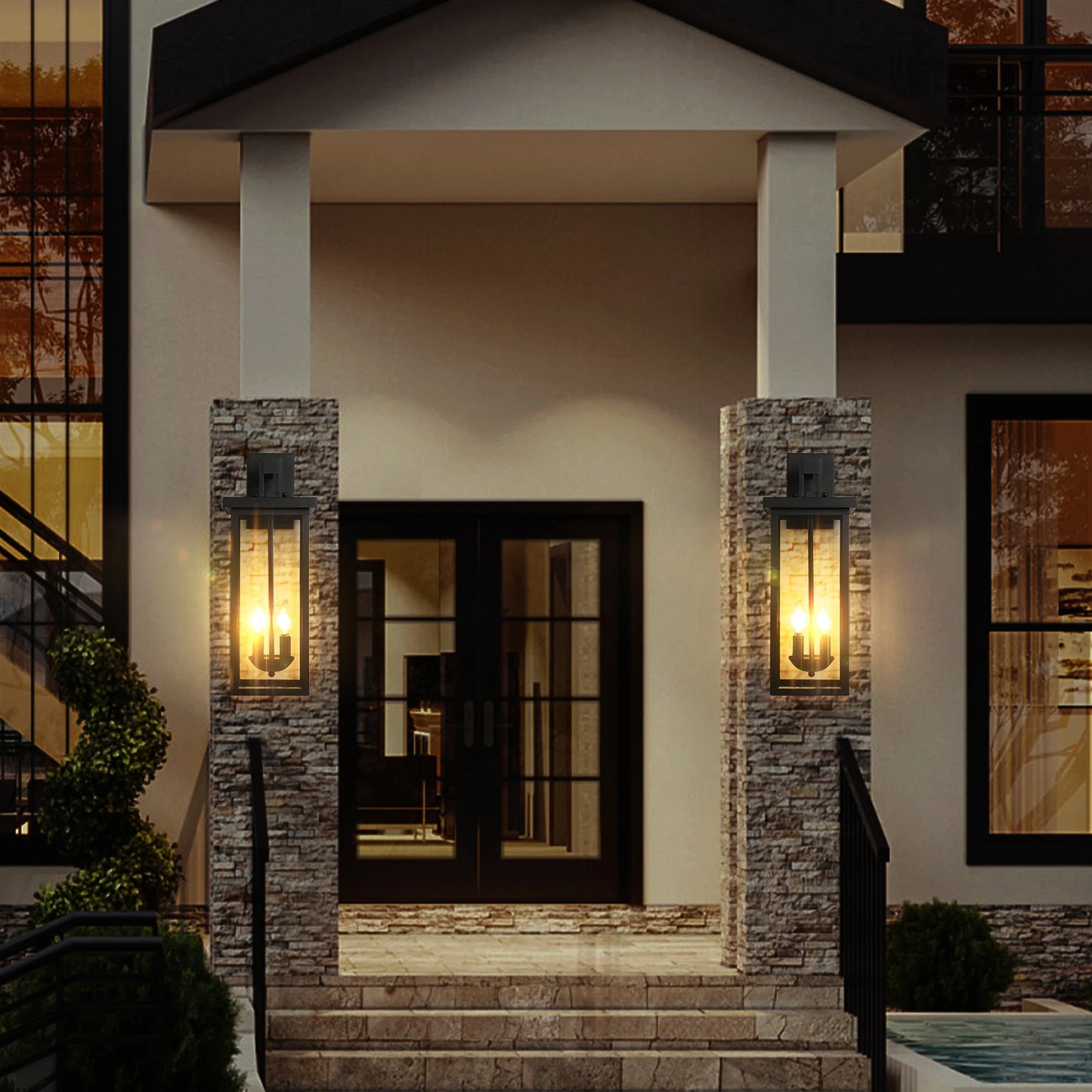 ARLGSITE Wall Lantern Dusk-To-Dawn Sensor-Operated