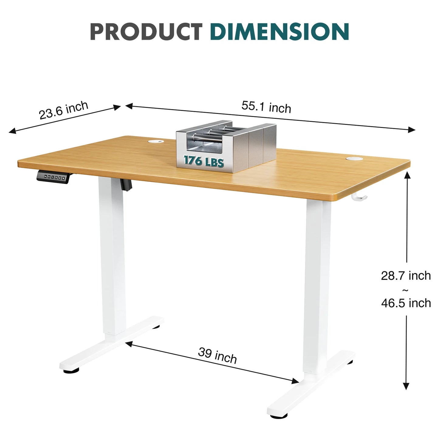 JHK Electric Standing Desk Height Adjustable Computer Desk