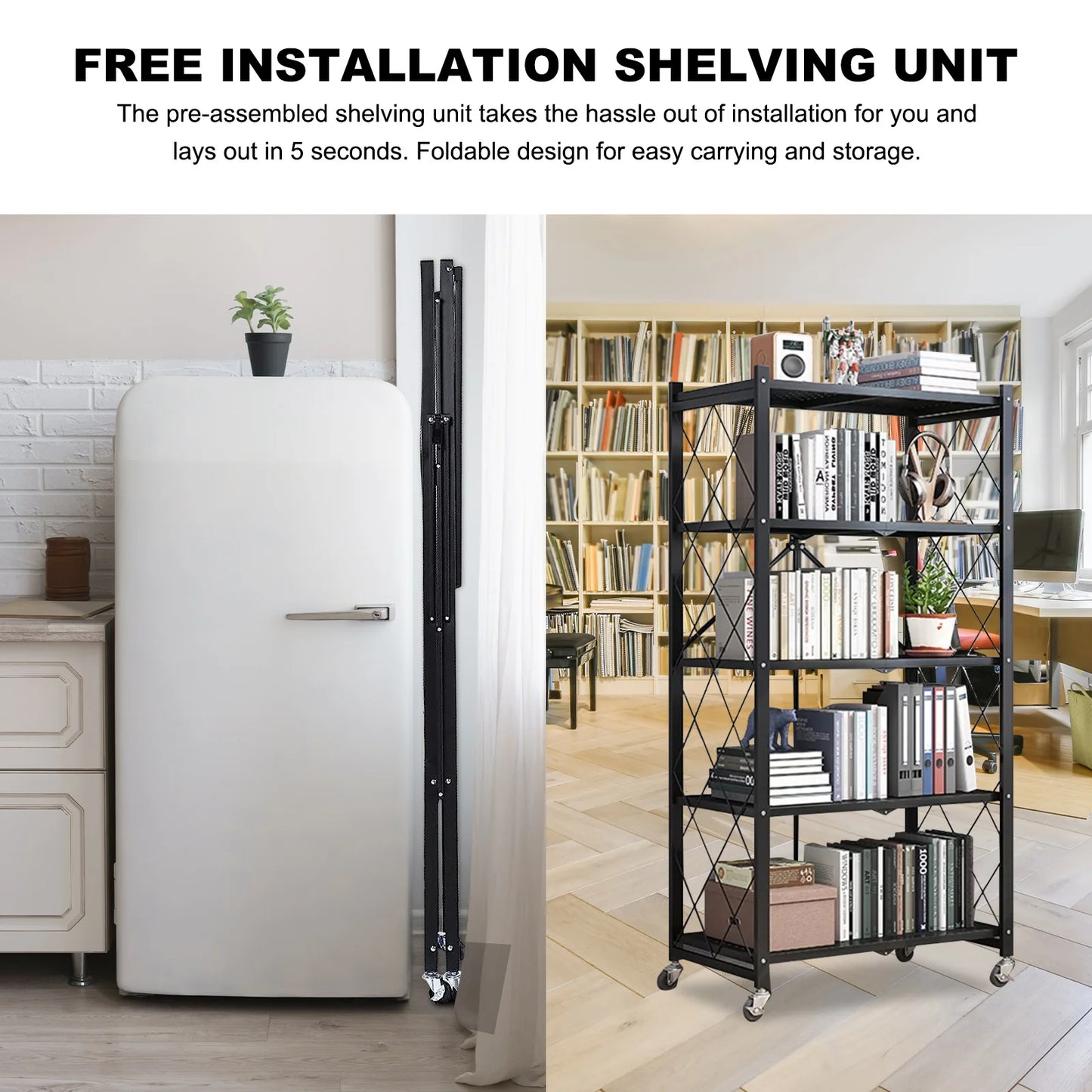 Storage Shelving Unit Five Tier For Home Kitchen Organization