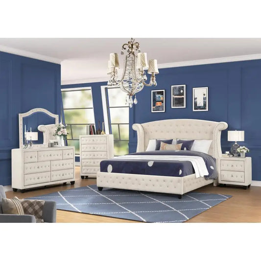Bedroom Set Wood Construction For Elegant Sleep Space