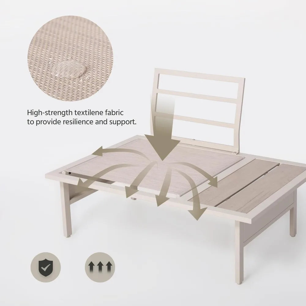 Lausaint Home Patio Conversation Set With Metal Frame