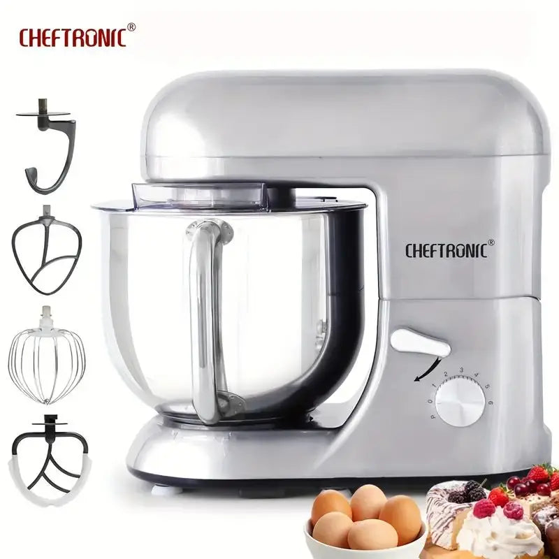 Cheftronic Stand Mixer Tilt-Head Design Stainless Steel Bowl