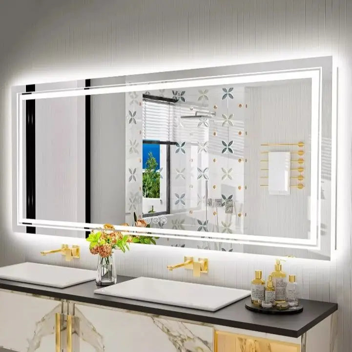 Bathroom Mirror LED Backlit Anti-Fog Wall Mounted Vanity