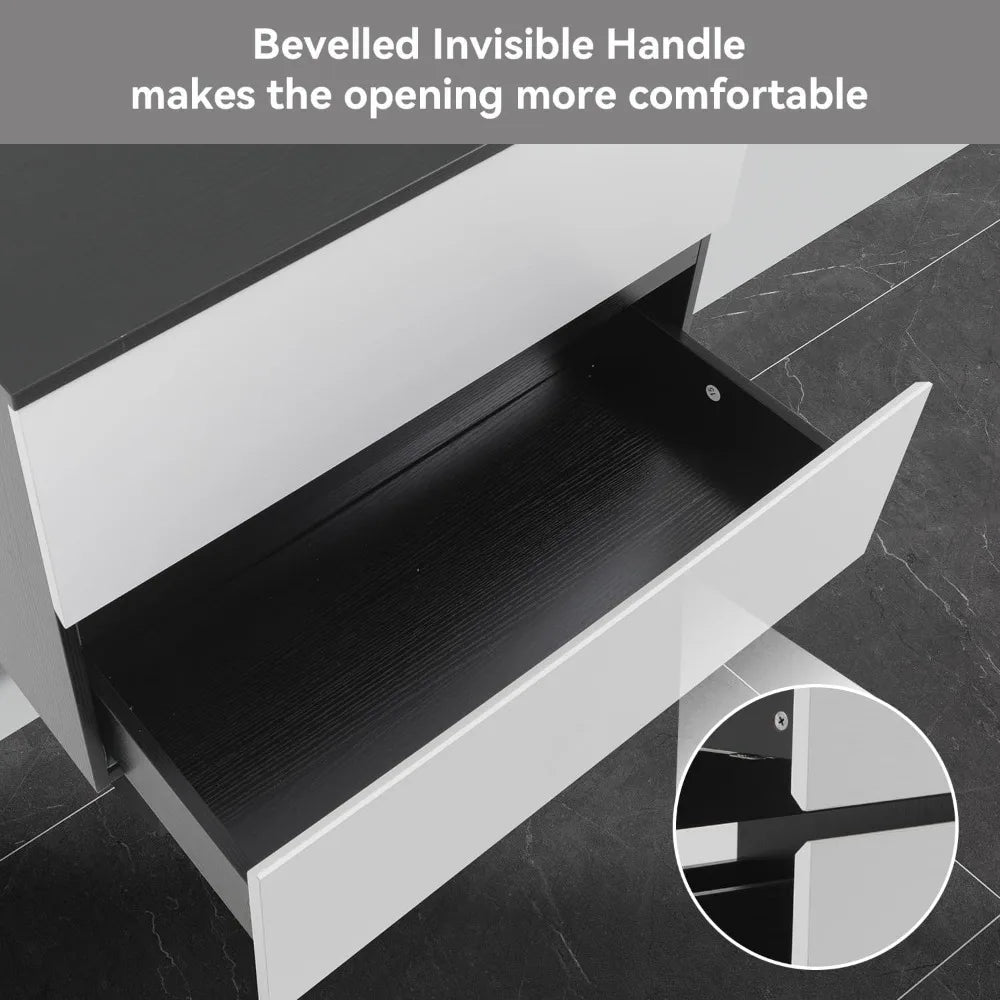 High-concerned Vanity Cabinet Wall Mounted Modern Two Drawers