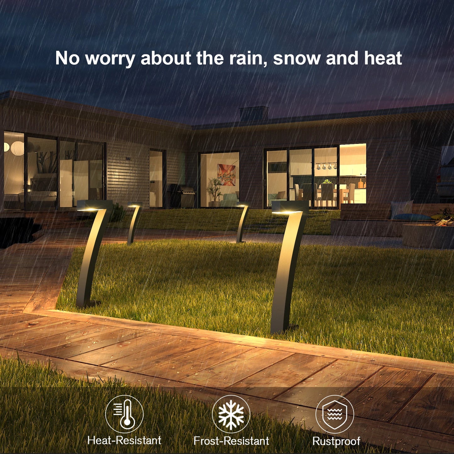 KPSTEK Solar Outdoor Lights, Auto On/Off, 12-Hour Run Time