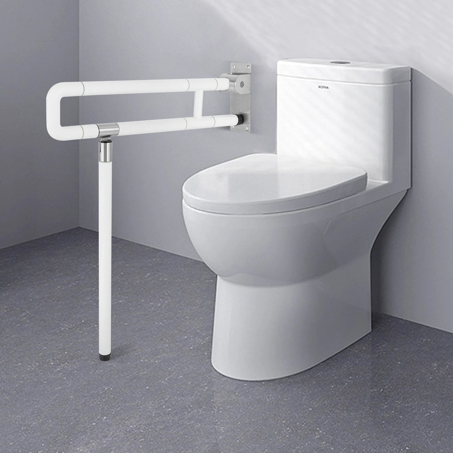 Toilet Grab Bar Foldable Wall Mount Assist Handle Support