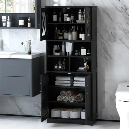 Bathroom Cabinet With Acrylic Doors And Adjustable Shelves