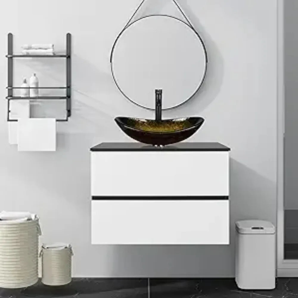 High-concerned Vanity Cabinet Wall Mounted Modern Two Drawers