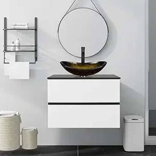 High-concerned Vanity Cabinet Wall Mounted Modern Two Drawers