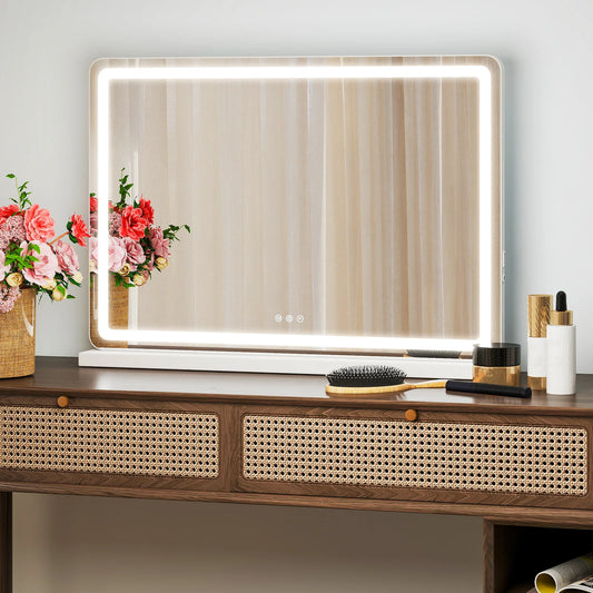 JHK LED Vanity Mirror With Dimmable 3 Color Modes Memory