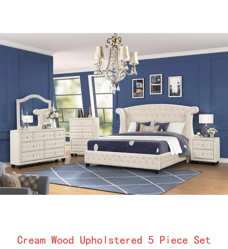 Bedroom Set Wood Construction For Elegant Sleep Space