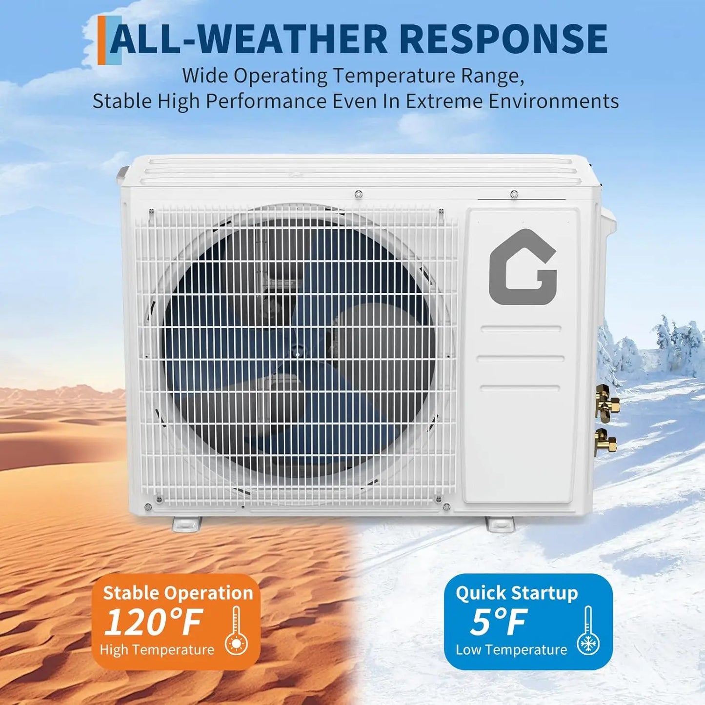 Adoolla Inverter Mini Split Air Conditioner Heat Pump With WiFi