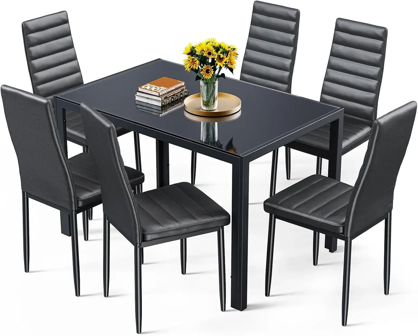 Dining Table Set Tempered Glass Modern For Home Living