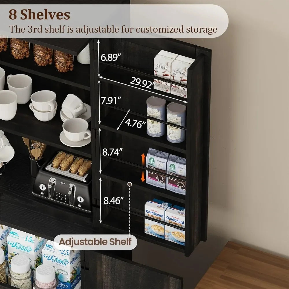 Pantry Cabinet Solid Wood For Kitchen Organization