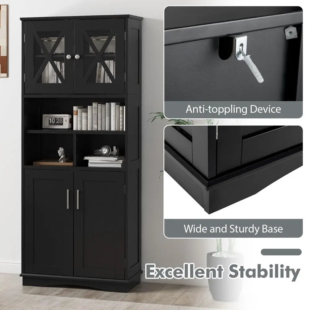 Bathroom Cabinet With Acrylic Doors And Adjustable Shelves