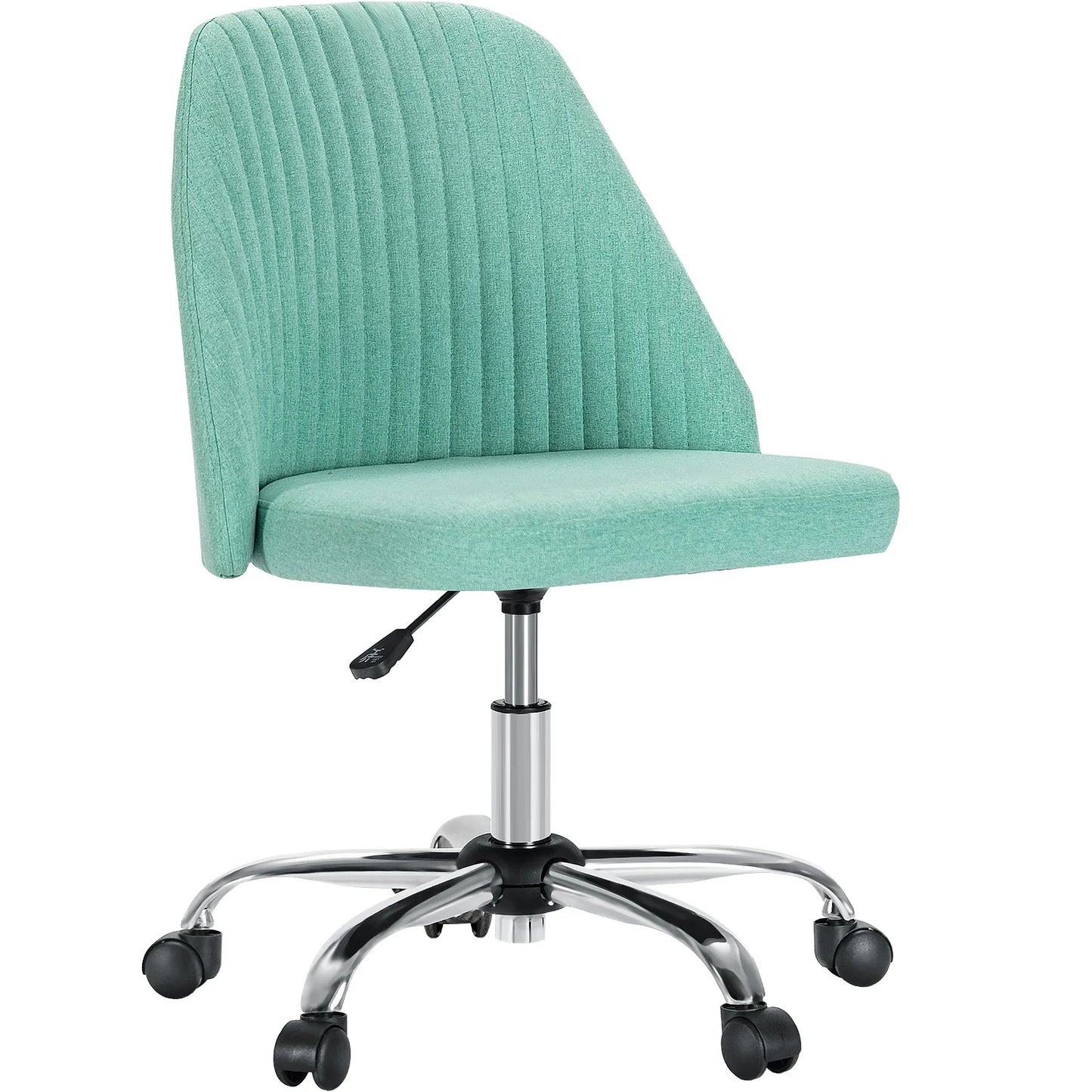 JHK Armless Desk Office Chair With Fabric Back Swivel