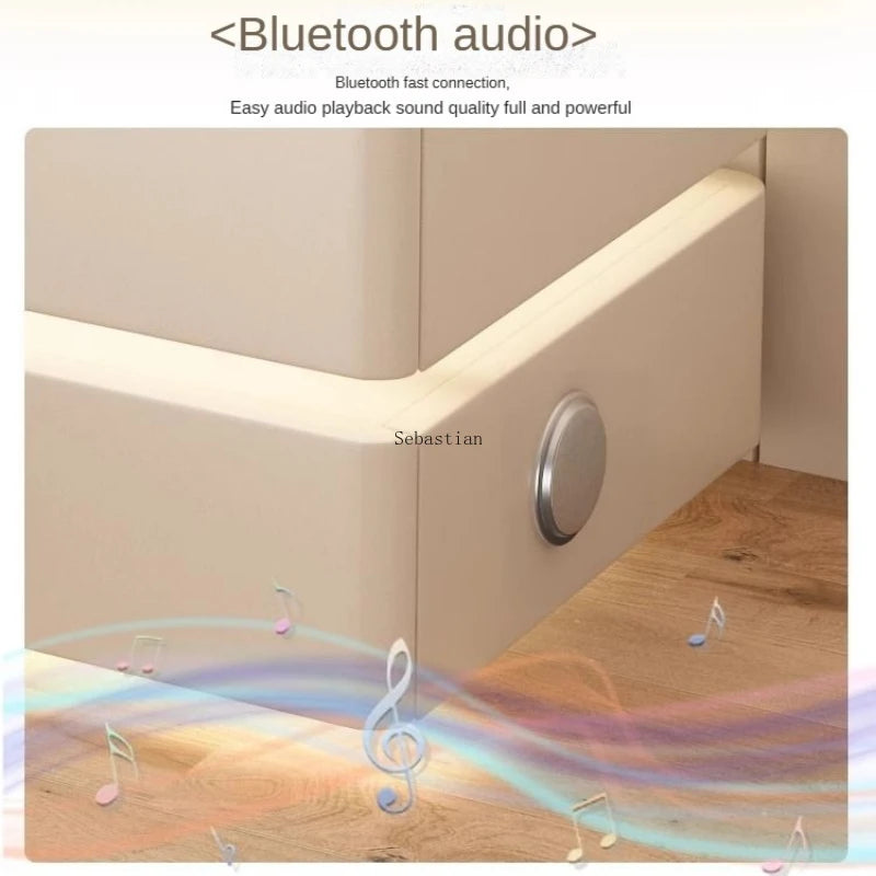 Bedside Table Wireless Charging Nightstand for Modern Bedroom