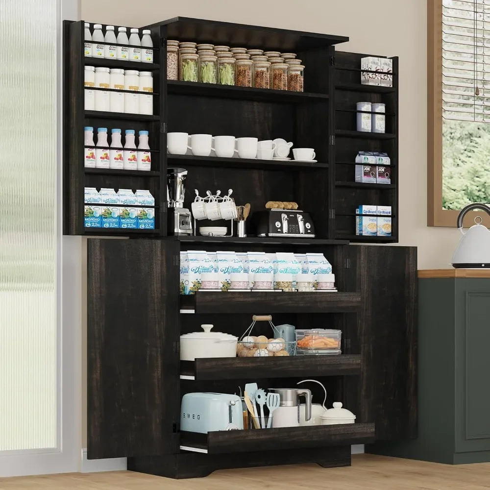 Pantry Cabinet Solid Wood For Kitchen Organization