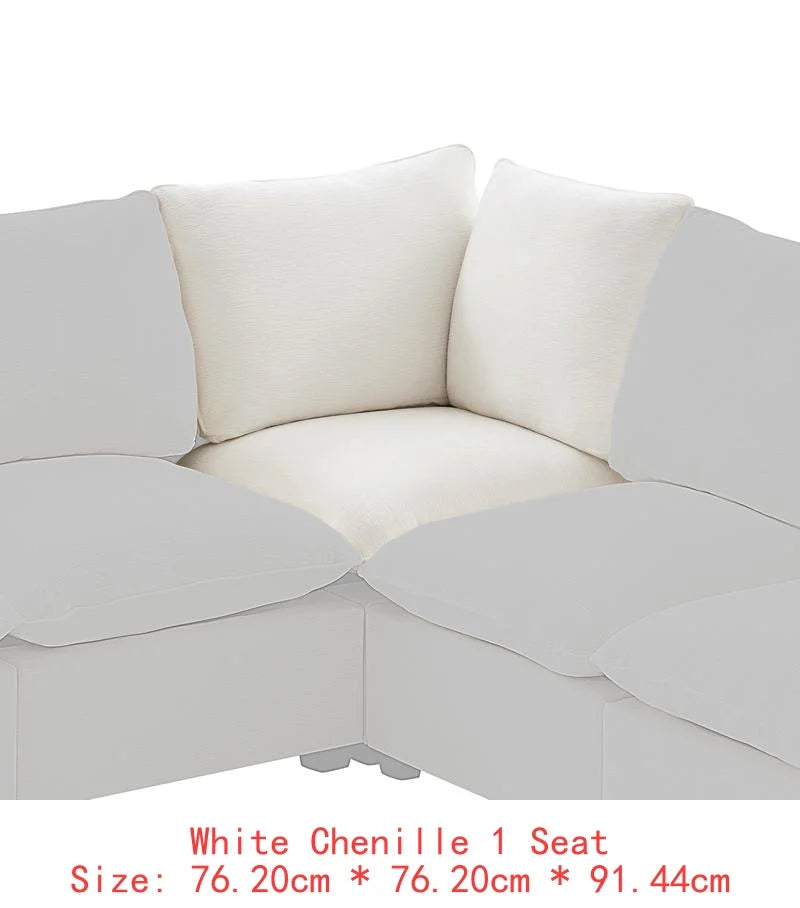 CN Sichuan Sofa UShape 7Seat Chenille Modular Sectional