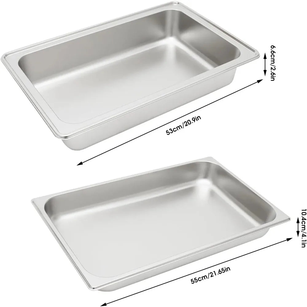 Chafing Dish Roll-Top Buffet Warmer Stainless Steel
