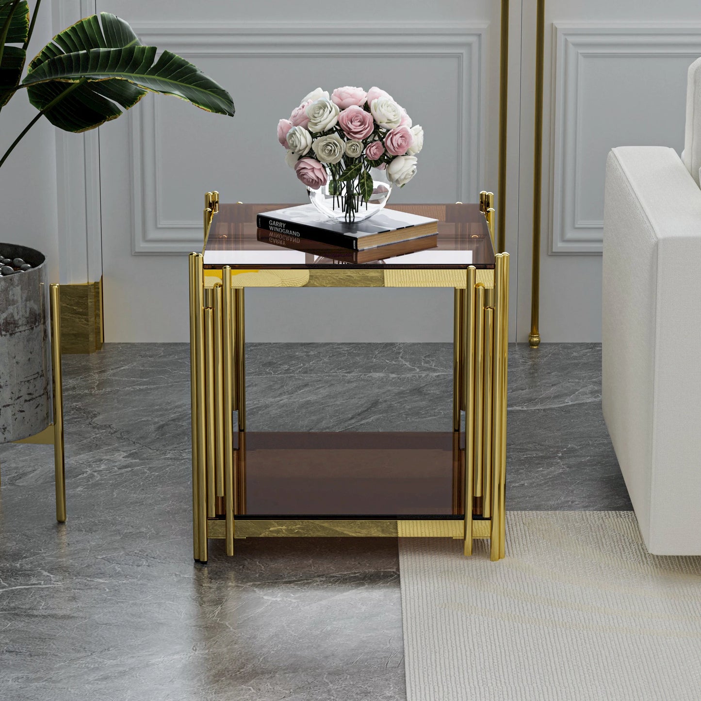 Coffee Table Glass Top Premium Living Room Furniture