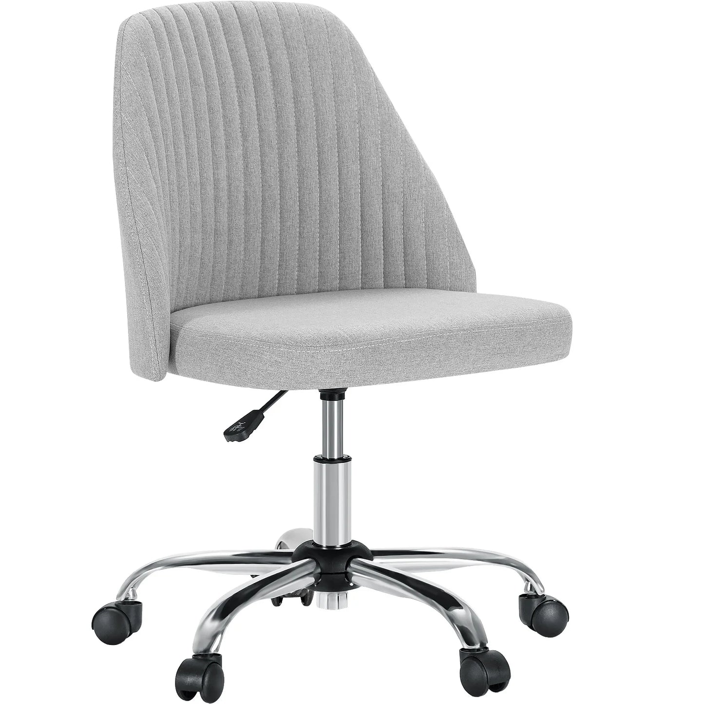 JHK Armless Desk Office Chair With Fabric Back Swivel