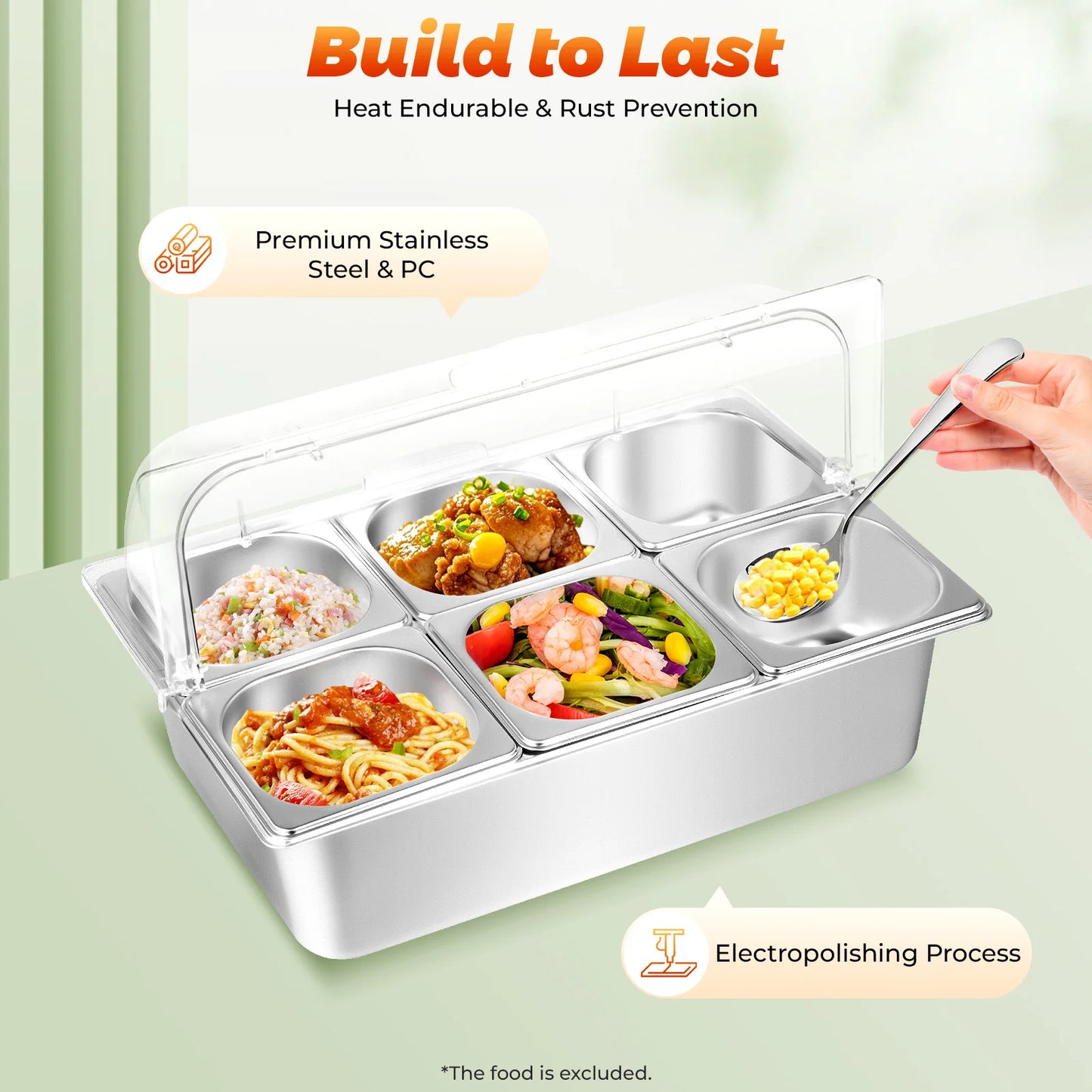 Serving Display Tray Clear Lid