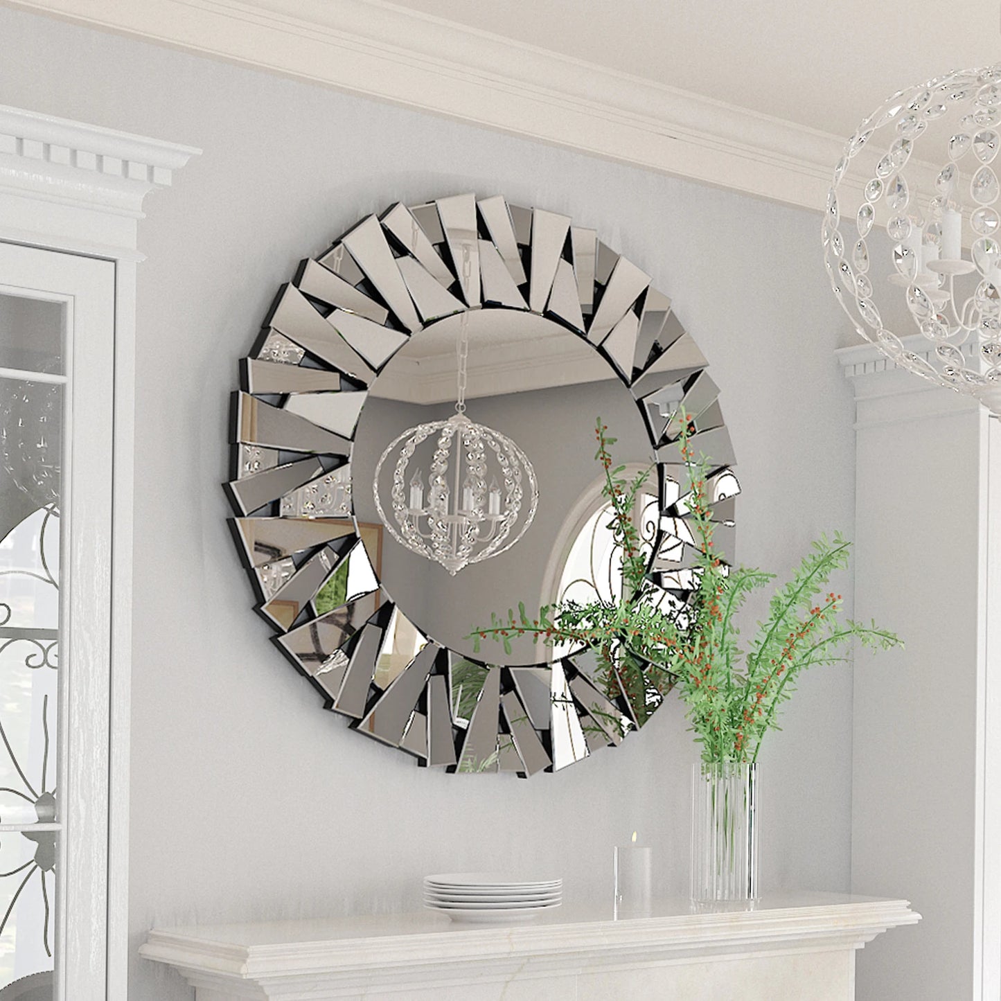 Wall Mirror Sunburst Design