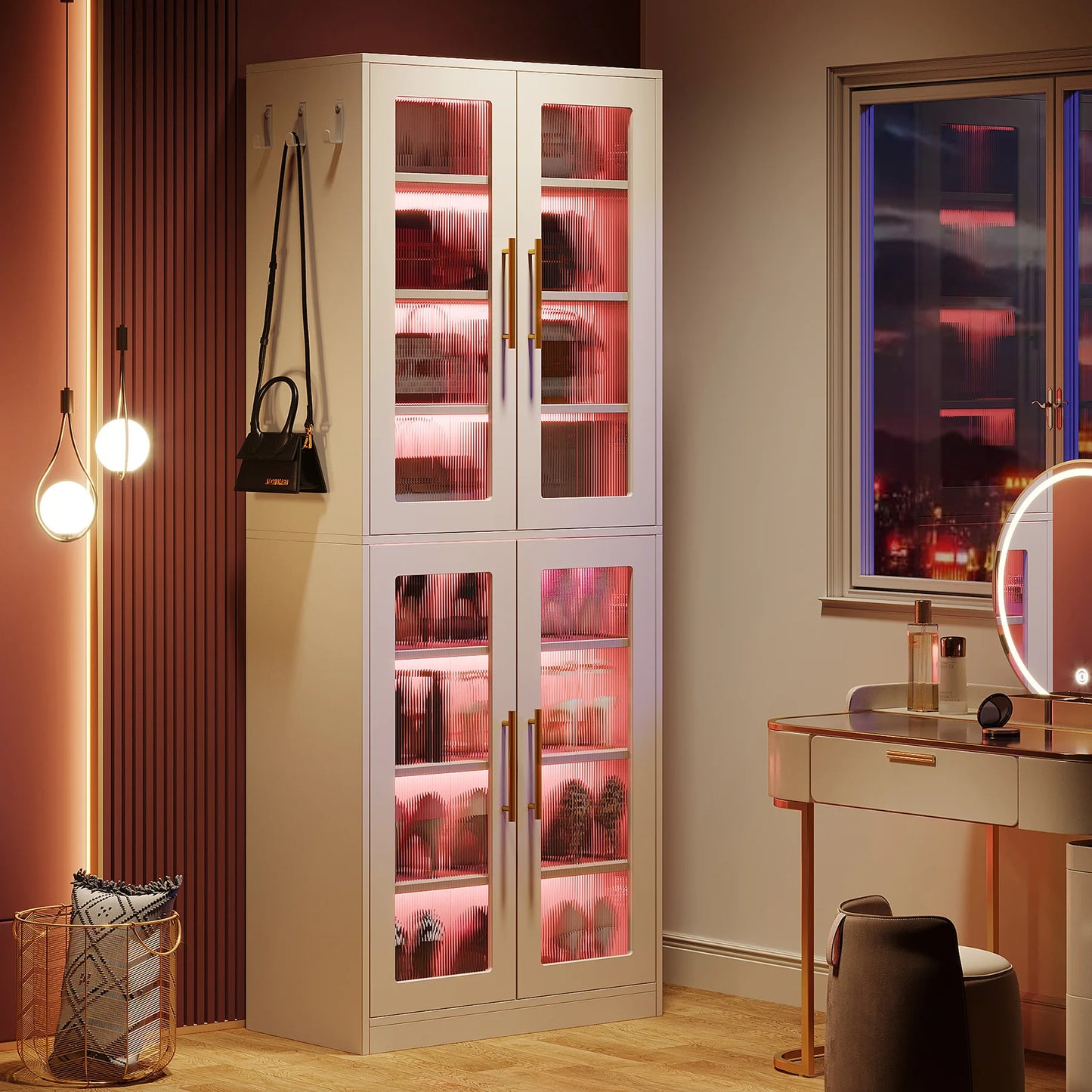 Tribesigns Tall Shoe Cabinet With Premium Acrylic Doors