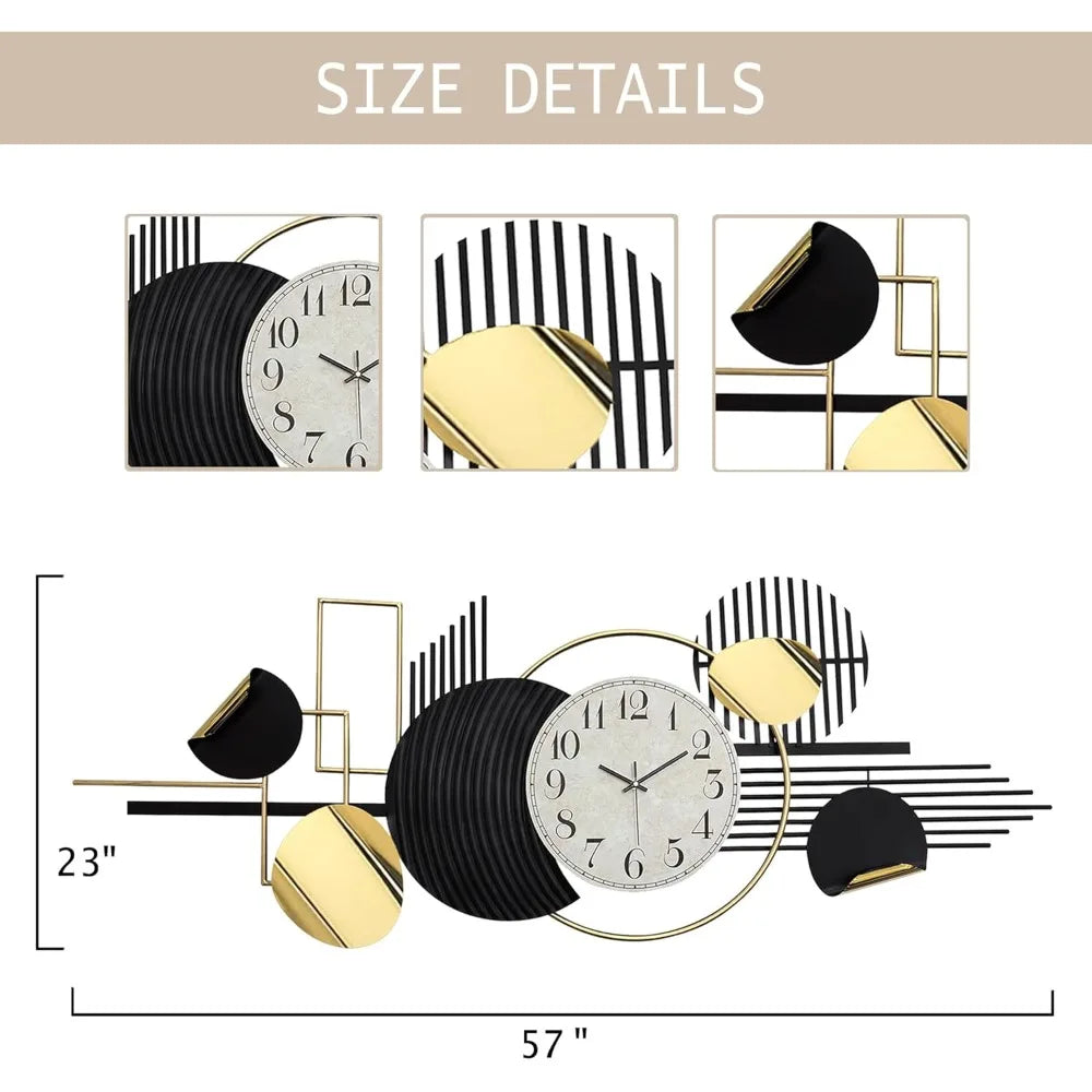 Metal Wall Art Abstract Geometric Round Decor Modern