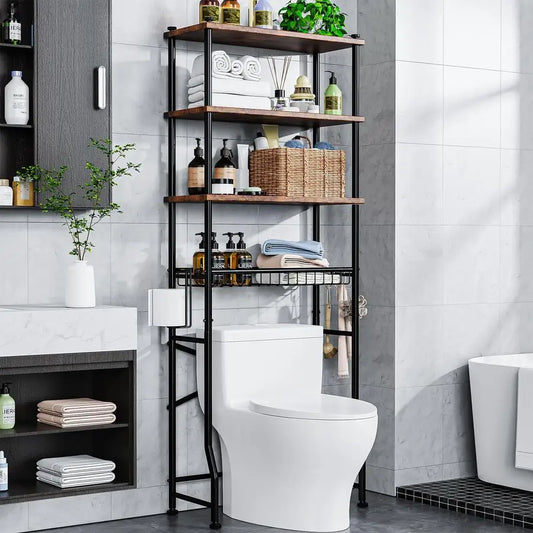 Over Toilet Storage Shelf 4 Tier Bathroom Organizer