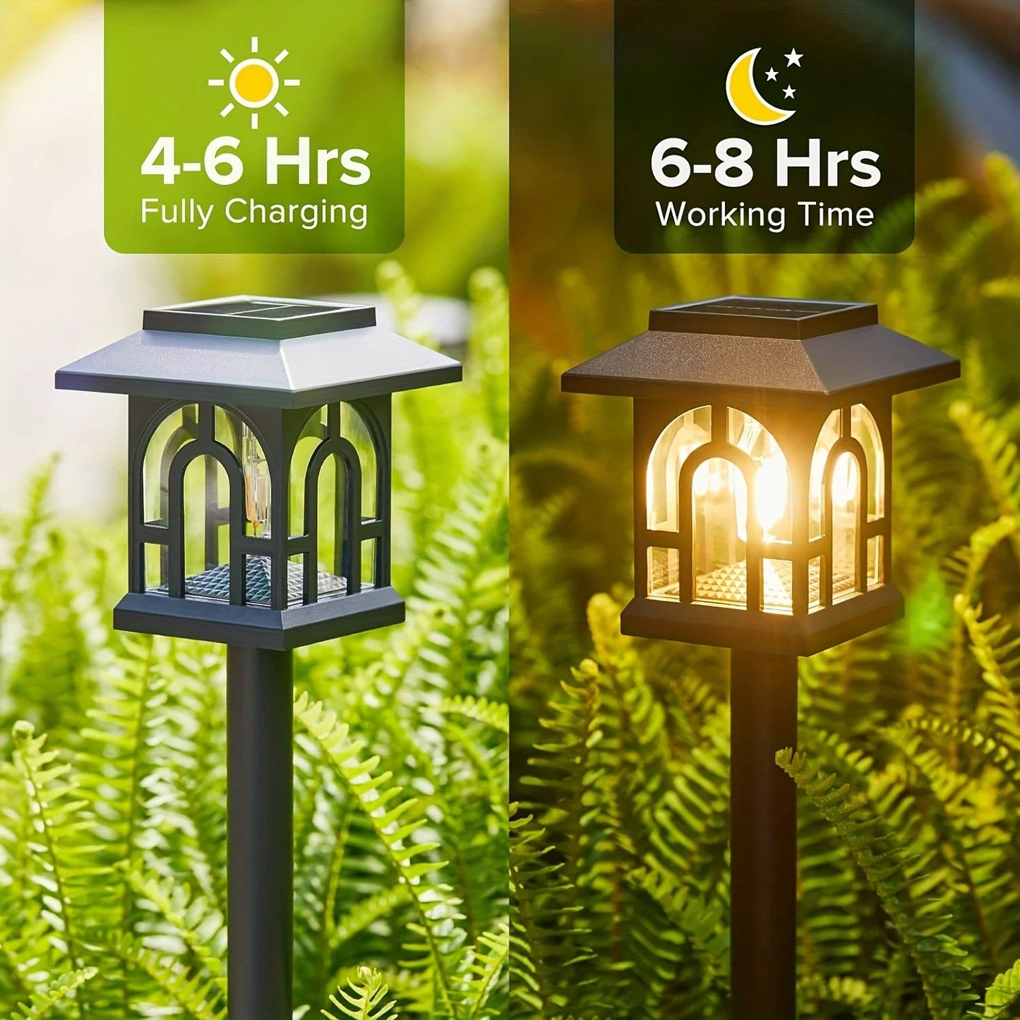 Solar Pathway Lights Auto On Off Outdoor Yard Landscape
