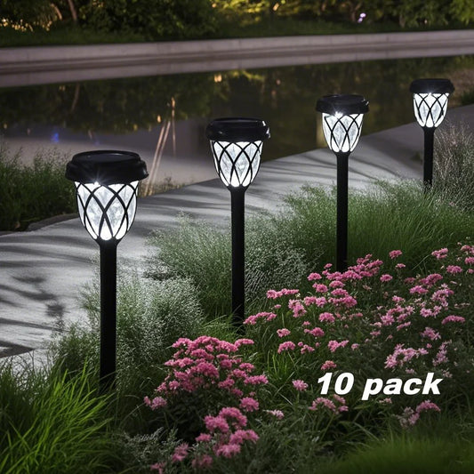 KEWEN Solar Tube Lights Ten-Pack Garden Lawn Pathway Lamps