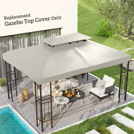 Outsunny Gazebo Canopy Top Replacement Polyester PA Coated