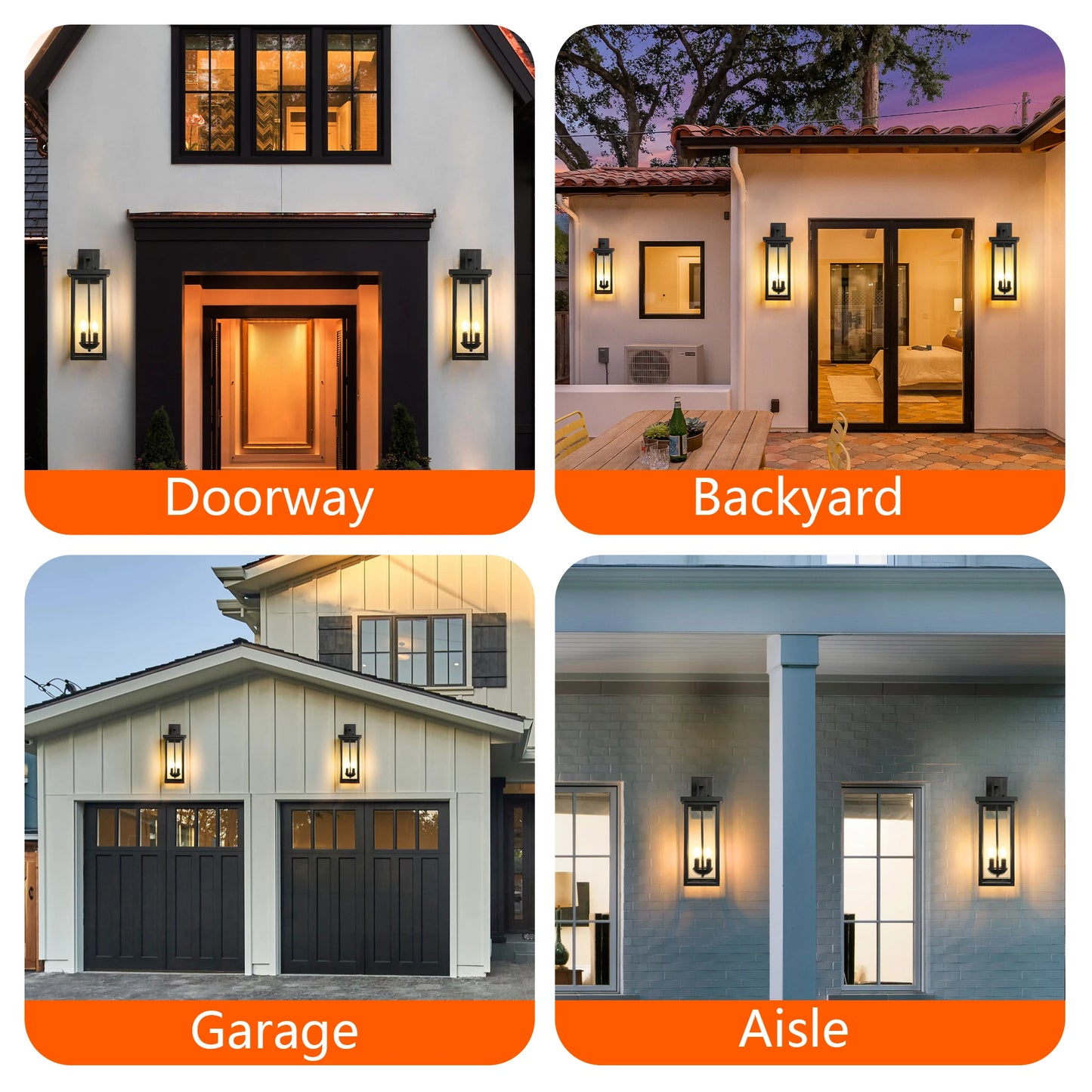 ARLGSITE Wall Lantern Dusk-To-Dawn Sensor-Operated