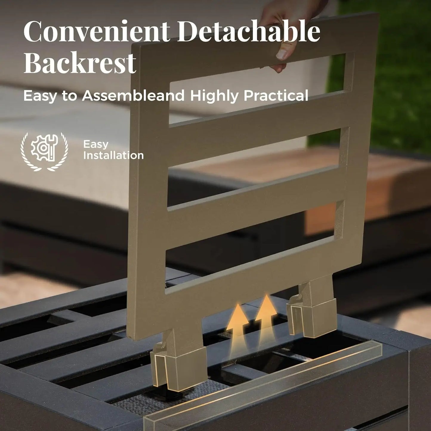 Outdoor Patio Furniture Set With Steel Sectional Design