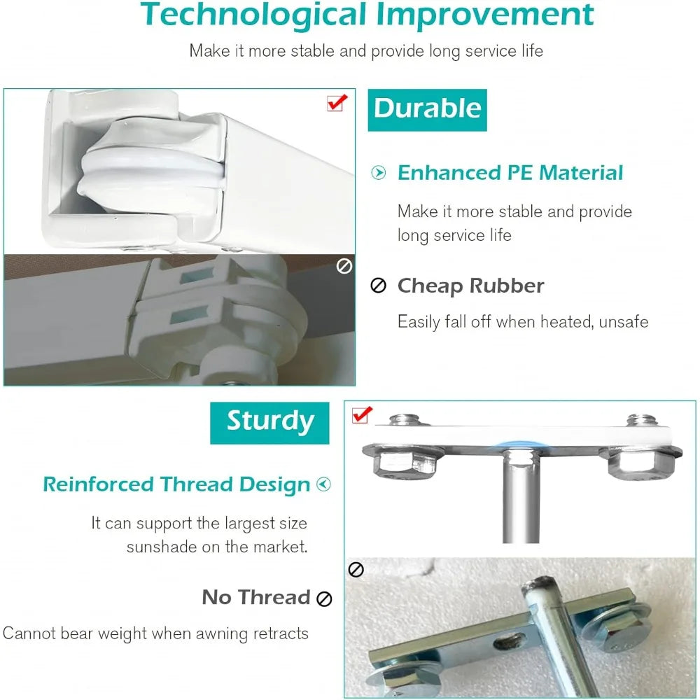 Awning Retractable Patio Canopy For Outdoor Shade Protection