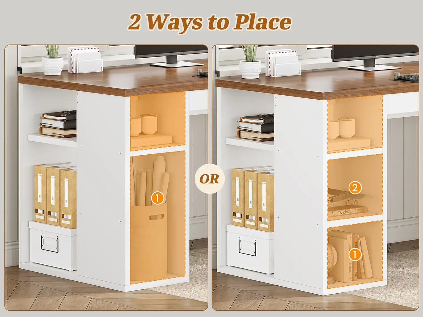NONE Computer Desk With Drawers For Home Office Setup